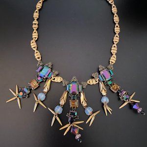 J. Crew Jeweled Gold Necklace